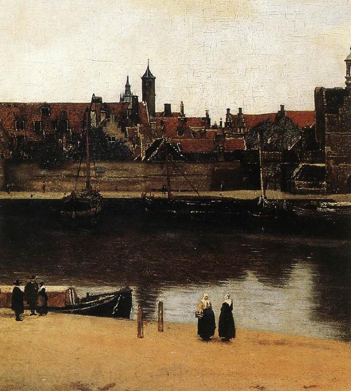 VERMEER VAN DELFT, Jan View of Delft (detail) wt France oil painting art